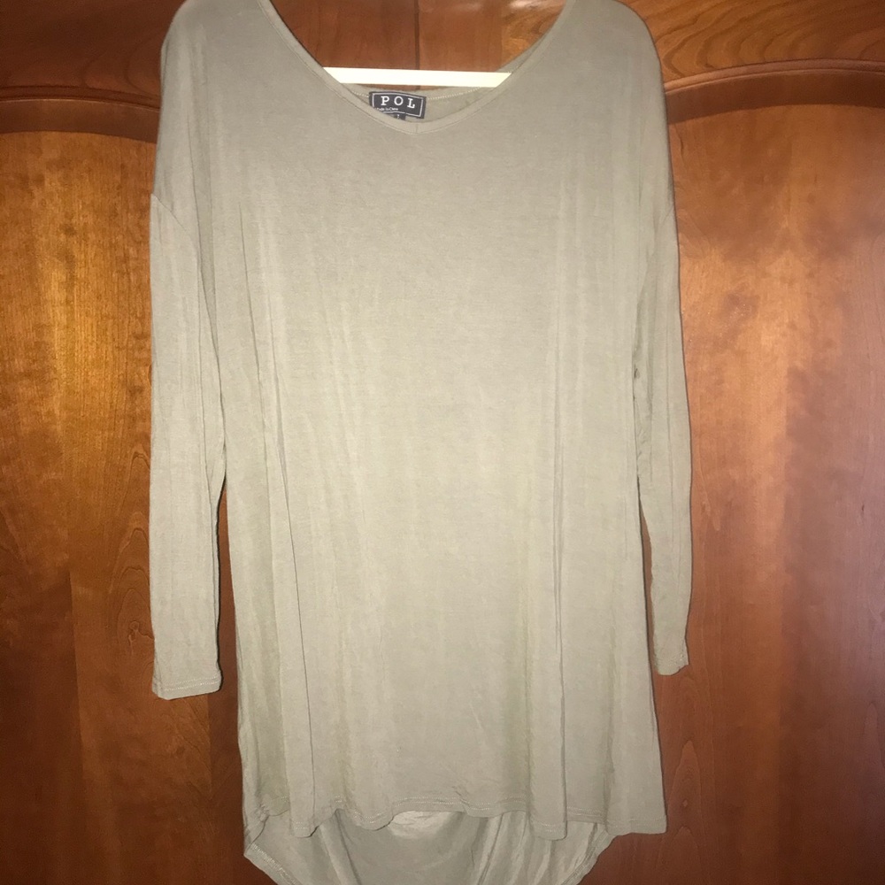Open Back Olive Green Top